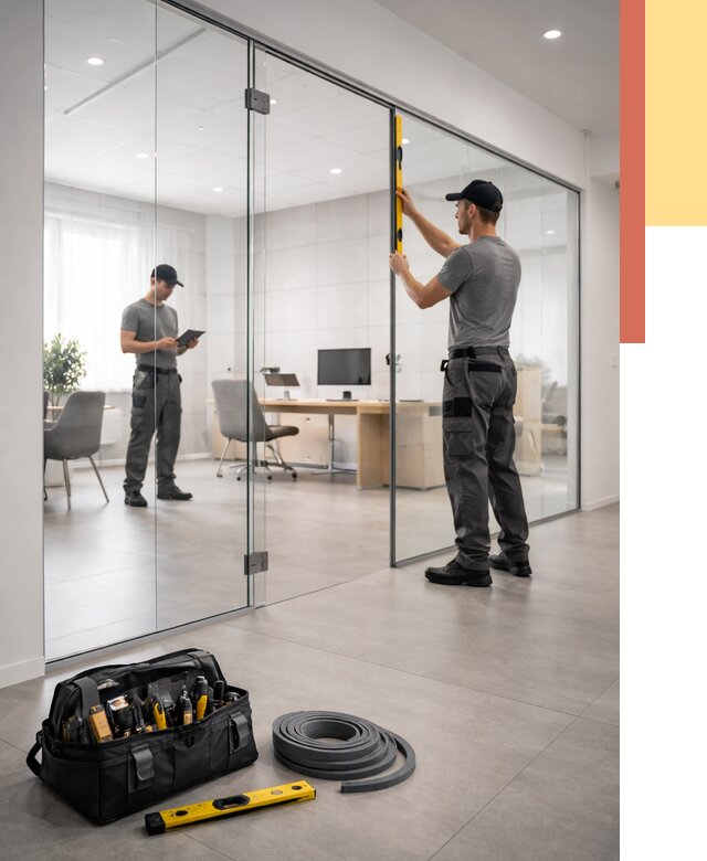 Цельностеклянные перегородки под ключ в Славгороде от 9881 руб. — монтаж и цены | ОТДЕЛОЧНИК-Слд