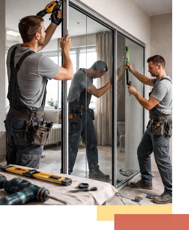 Каркасные стеклянные перегородки под ключ в Славгороде