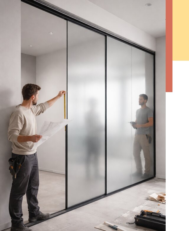 Матовые стеклянные перегородки в Славгороде от 8841 руб. — монтаж и установка | ОТДЕЛОЧНИК-Слд