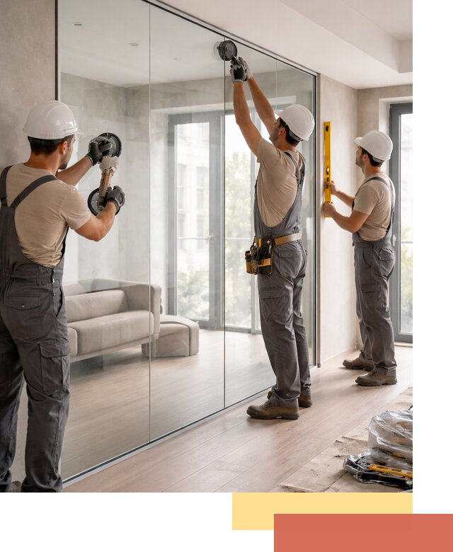 Перегородки из закаленного стекла в Славгороде для офисов и квартир