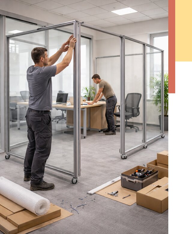 Мобильные офисные перегородки в Славгороде от 13001 руб. — установка под ключ | ОТДЕЛОЧНИК-Слд