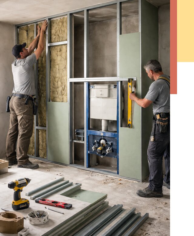 Установка сантехнических перегородок в Славгороде от 8841 руб. | ОТДЕЛОЧНИК-Слд