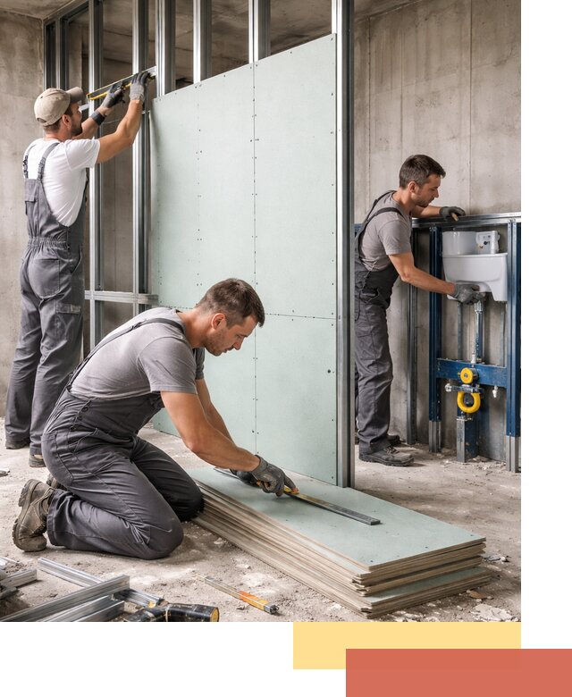 Монтаж и ремонт сантехнических перегородок в Славгороде