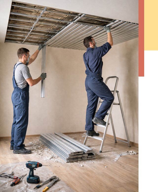 Демонтаж реечного потолка в Славгороде от 4680 руб. быстро и недорого | ОТДЕЛОЧНИК-Слд