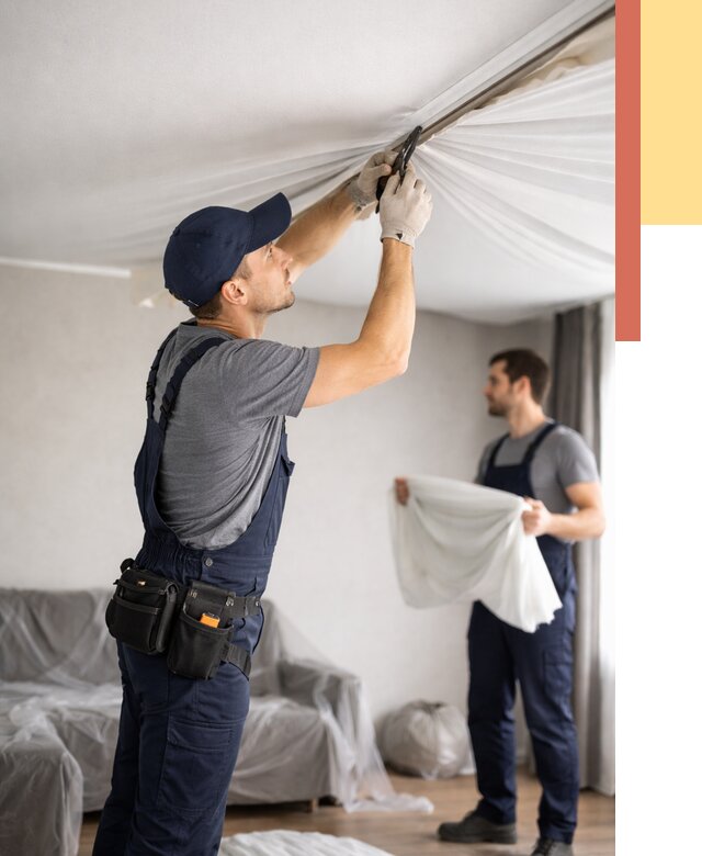 Демонтаж натяжного потолка в Славгороде от 4680 руб. — снятие и разбор под ключ | ОТДЕЛОЧНИК-Слд