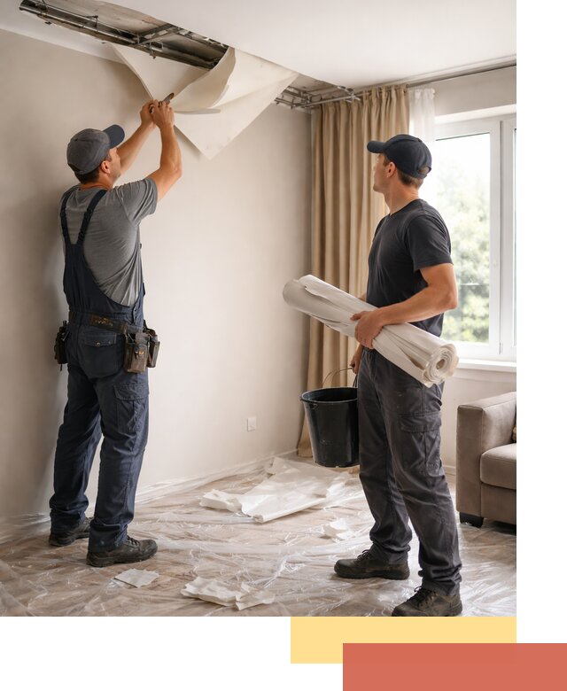 Демонтаж натяжного потолка в Славгороде быстро и аккуратно