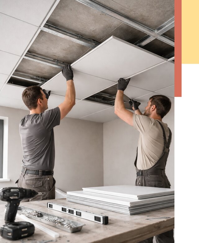 Монтаж кассетного потолка в Славгороде от 4680 руб/м2 — установка и сборка | ОТДЕЛОЧНИК-Слд