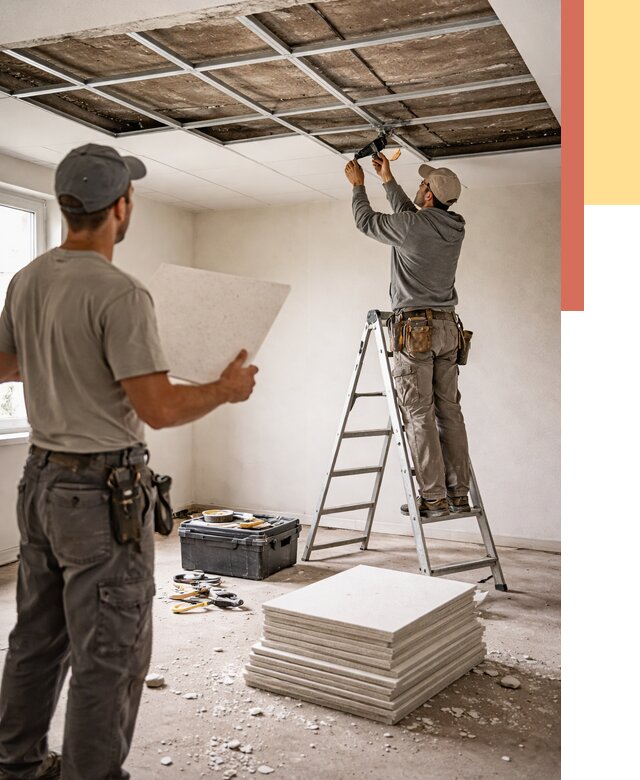 Замена плит подвесного потолка в Славгороде от 1820 руб. быстро и недорого | ОТДЕЛОЧНИК-Слд