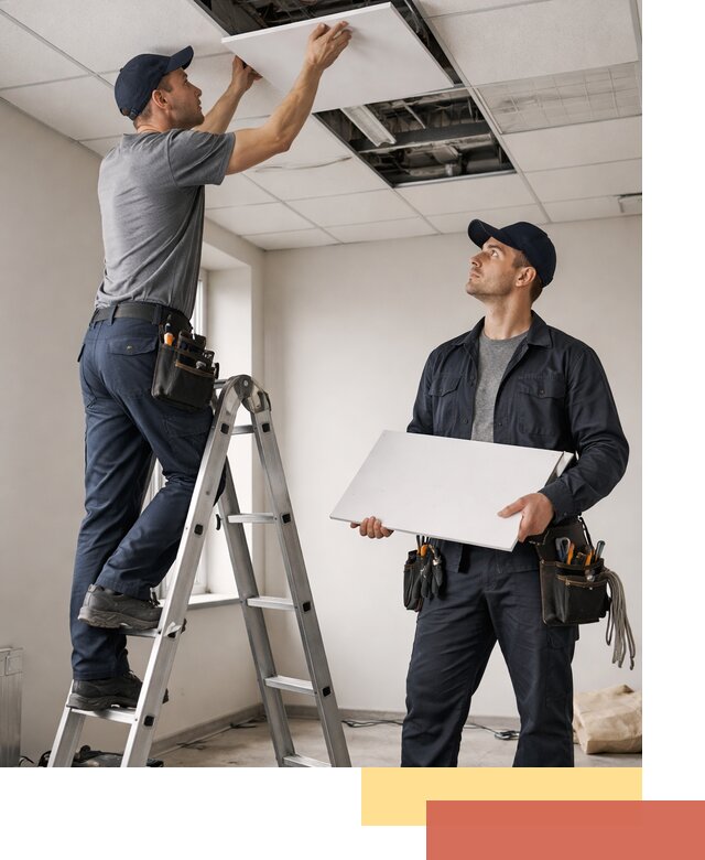 Обслуживание подвесного потолка в Славгороде — ремонт и чистка