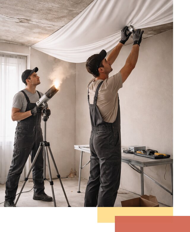 Установка натяжного потолка под ключ в Славгороде