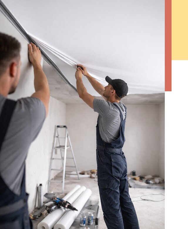 Монтаж матового натяжного потолка в Славгороде от 4680 руб./м² — быстро и недорого | ОТДЕЛОЧНИК-Слд