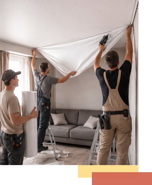 Монтаж сатинового натяжного потолка в Славгороде качественно и быстро