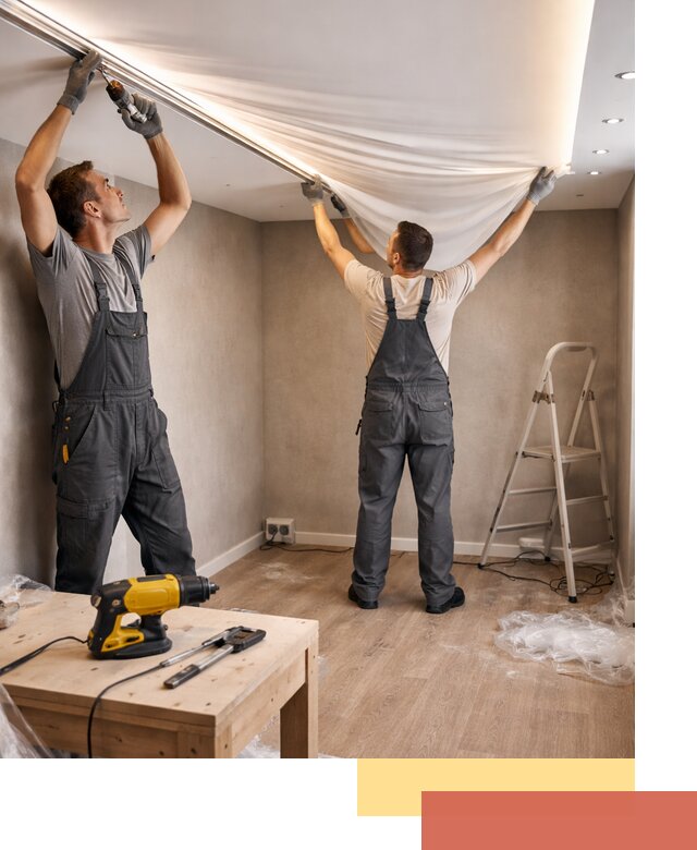 Монтаж натяжного потолка с подсветкой в Славгороде цена и сроки