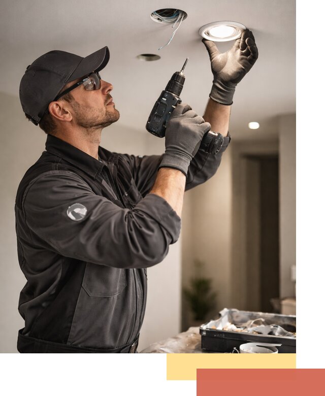 Установка точечных светильников в натяжной потолок в Славгороде