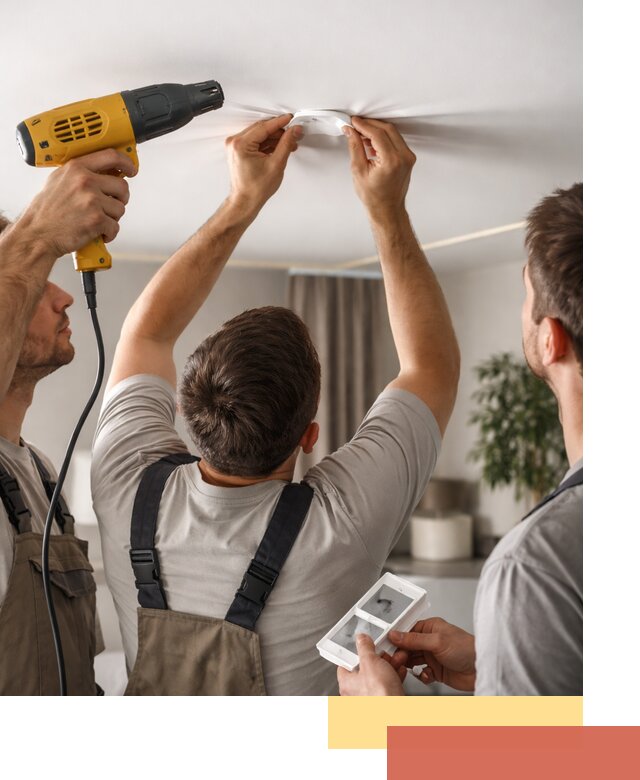 Ремонт прокола полотна натяжного потолка в Славгороде