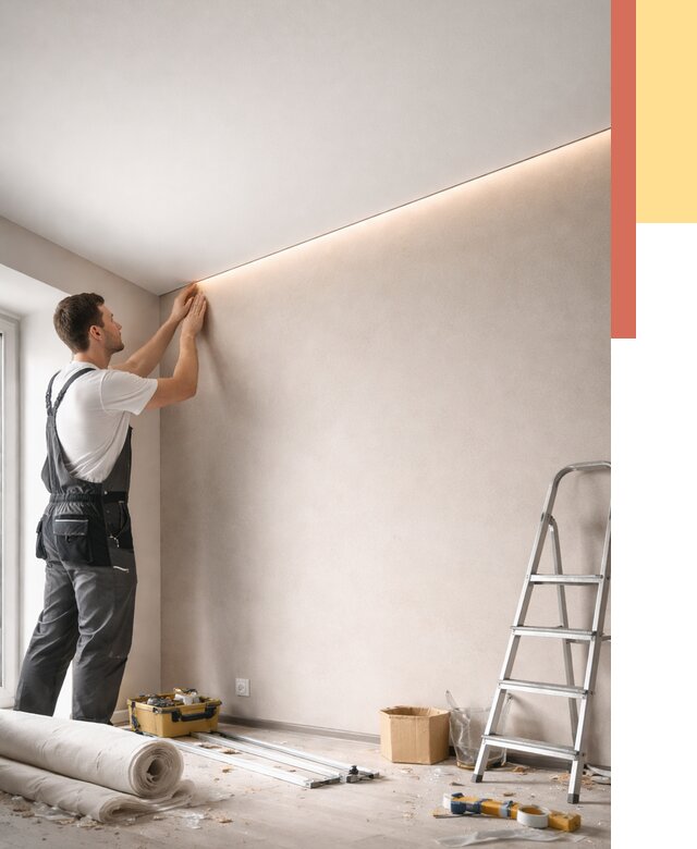 Теневые натяжные потолки в Славгороде от 8529 руб. под ключ | ОТДЕЛОЧНИК-Слд