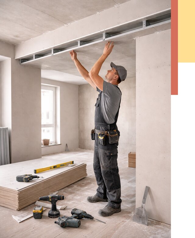 Потолок из гипсокартона с нишей в Славгороде от 1300 руб. под ключ | ОТДЕЛОЧНИК-Слд