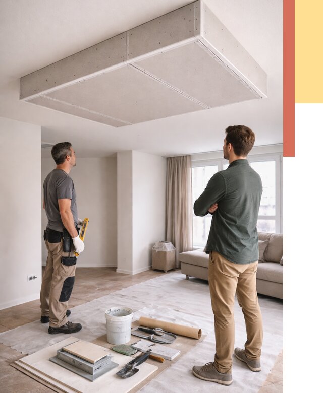 Короб на потолке из гипсокартона в Славгороде от 2288 руб. — монтаж и услуги под ключ | ОТДЕЛОЧНИК-Слд