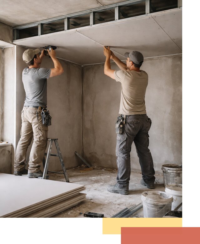 Короб из гипсокартона на потолке под ключ в Славгороде