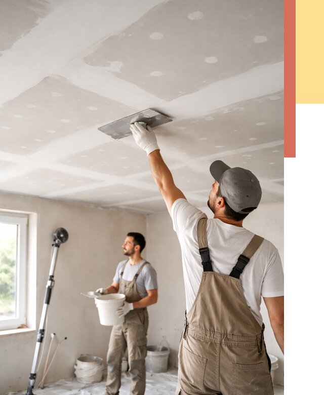 Шпаклевка потолка из гипсокартона в Славгороде от 3328 руб./м2 — услуги под ключ | ОТДЕЛОЧНИК-Слд
