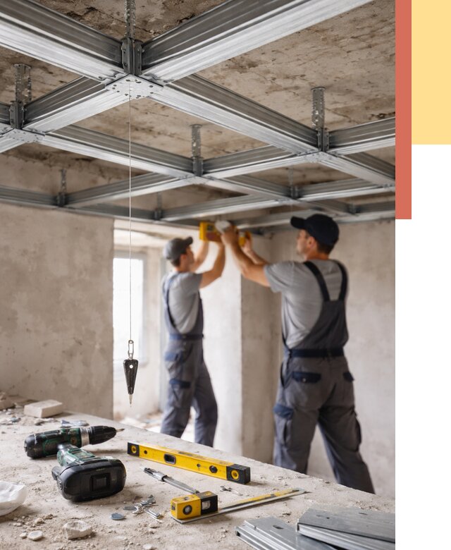 Монтаж каркаса потолка из профиля в Славгороде от 4680 руб. — услуги ОТДЕЛОЧНИК-Слд