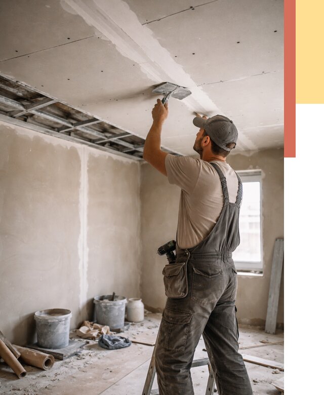 Ремонт потолка из гипсокартона в Славгороде от 676 руб./м² — быстро и недорого | ОТДЕЛОЧНИК-Слд