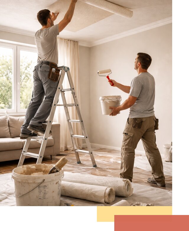 Поклейка обоев на потолок в Славгороде — качественно и быстро