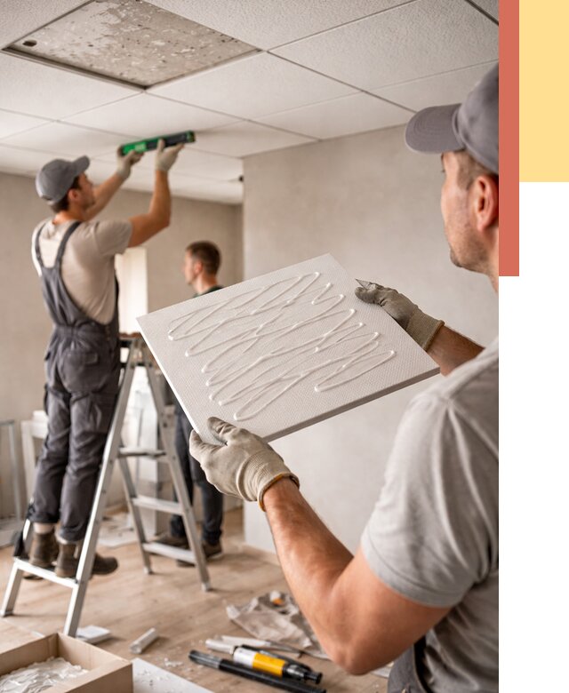 Монтаж потолочной плитки в Славгороде от 4680 руб. — быстро и недорого | ОТДЕЛОЧНИК-Слд