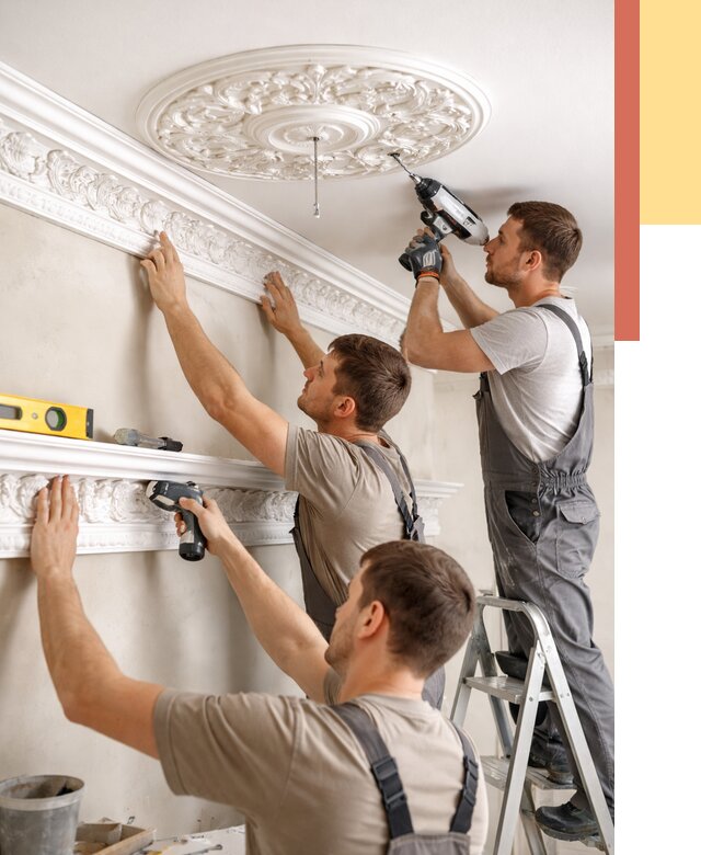 Монтаж лепнины на потолок в Славгороде от 3328 руб. быстро и недорого | ОТДЕЛОЧНИК-Слд