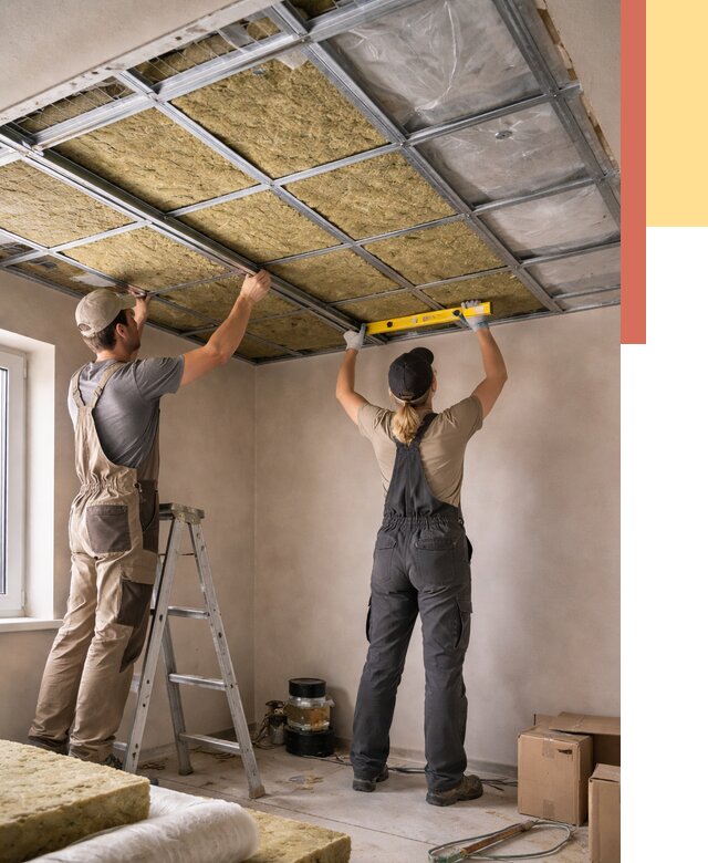 Шумоизоляция потолка в Славгороде от 1300 руб. под ключ — услуги ОТДЕЛОЧНИК-Слд